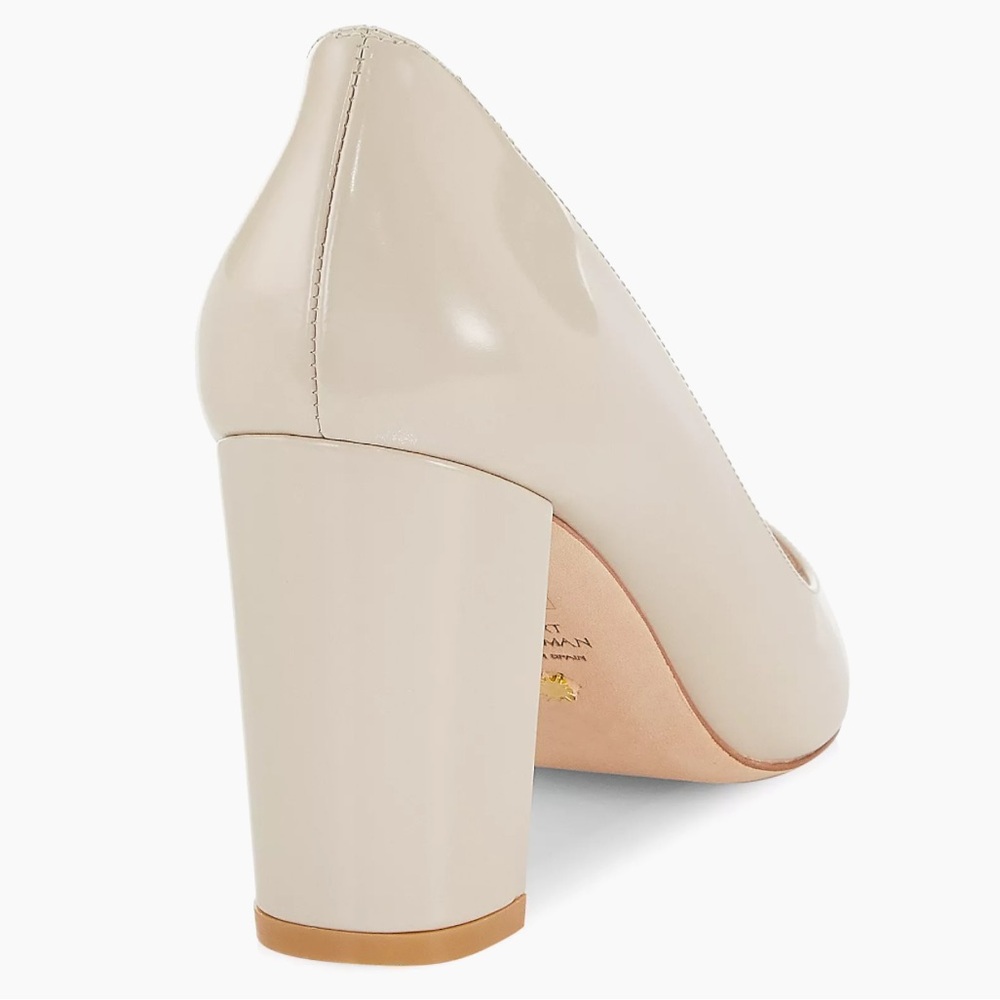 🌹STUART WEITZMAN🌹Stuart 85MM Leather Block-Heel Pumps Size: 9B - Picture 3 of 13